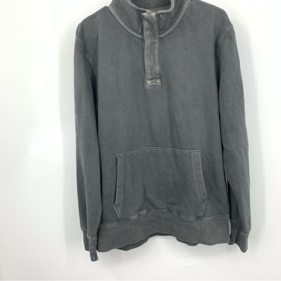 American Eagle Men Size Medium Sweatshirt Super Soft Pullover Top Gray 1/4 Snap - Picture 3 of 8